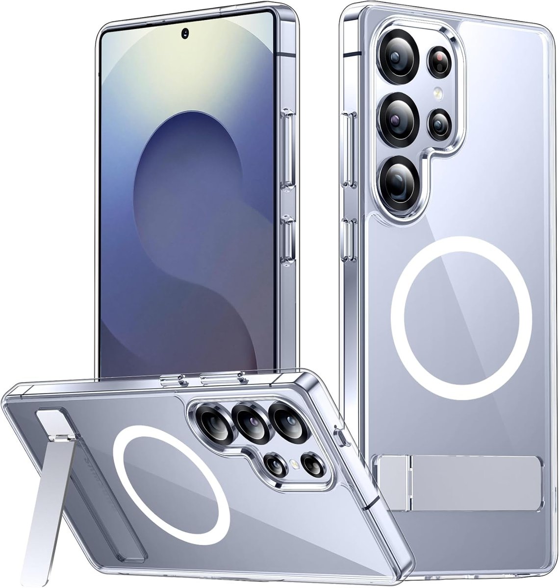 SPIDERCASE Magnetic Kickstand Case for Galaxy S25 Ultra — Clear