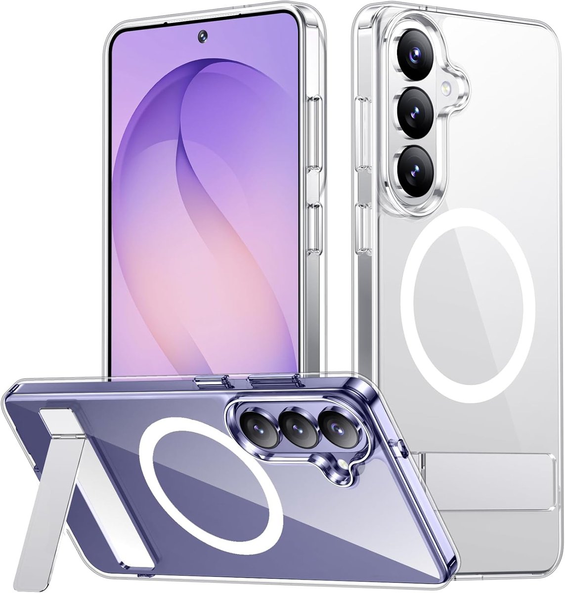 SPIDERCASE Magnetic Kickstand Case for Galaxy S26 — Clear