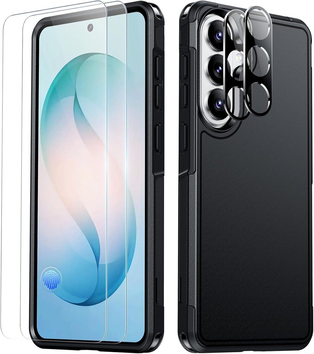 SPIDERCASE Rugged Case for Galaxy S26 with Screen & Lens Protectors — Black