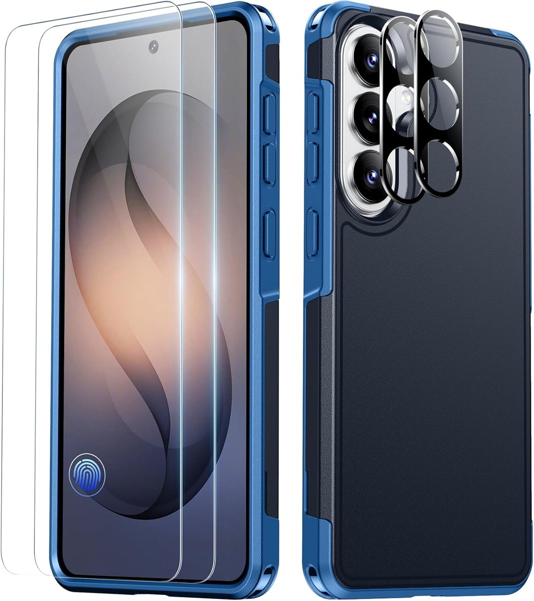 SPIDERCASE Rugged Case for Galaxy S26 with Screen & Lens Protectors — Dark Blue