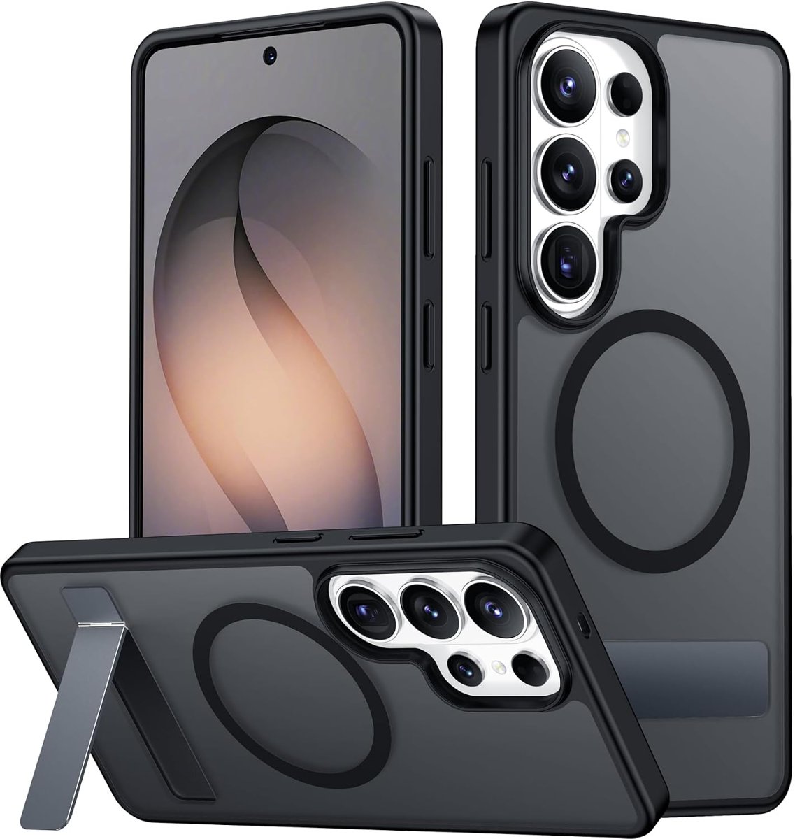 SPIDERCASE Magnetic Kickstand Case for Galaxy S26 Ultra — Black