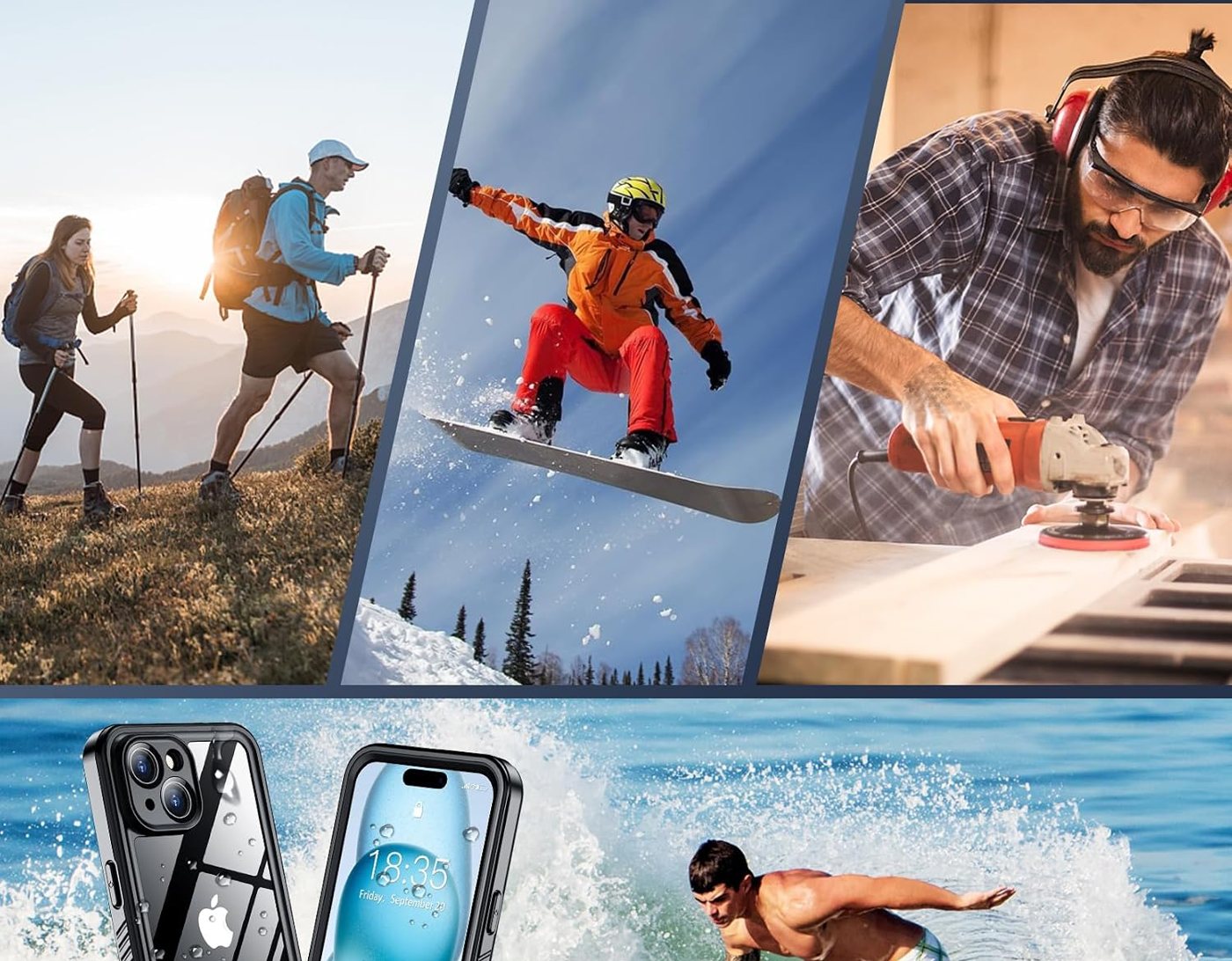 IP68 Waterproof Cases for iPhone & Google Pixel by SPIDERCASE